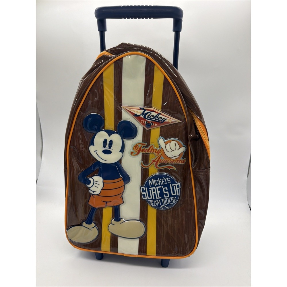 Disney Mickey Mouse Suitcase Totally Awesome Surf Team Rolling Kids